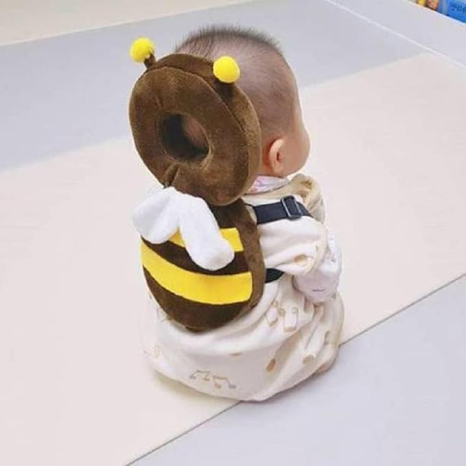 Baby Head Protector Cushion Plush Soft Multicolor Toy Early Learning Toy Fall Protection Helmet Baby Head Protector Child Adjustable Shoulder Strap